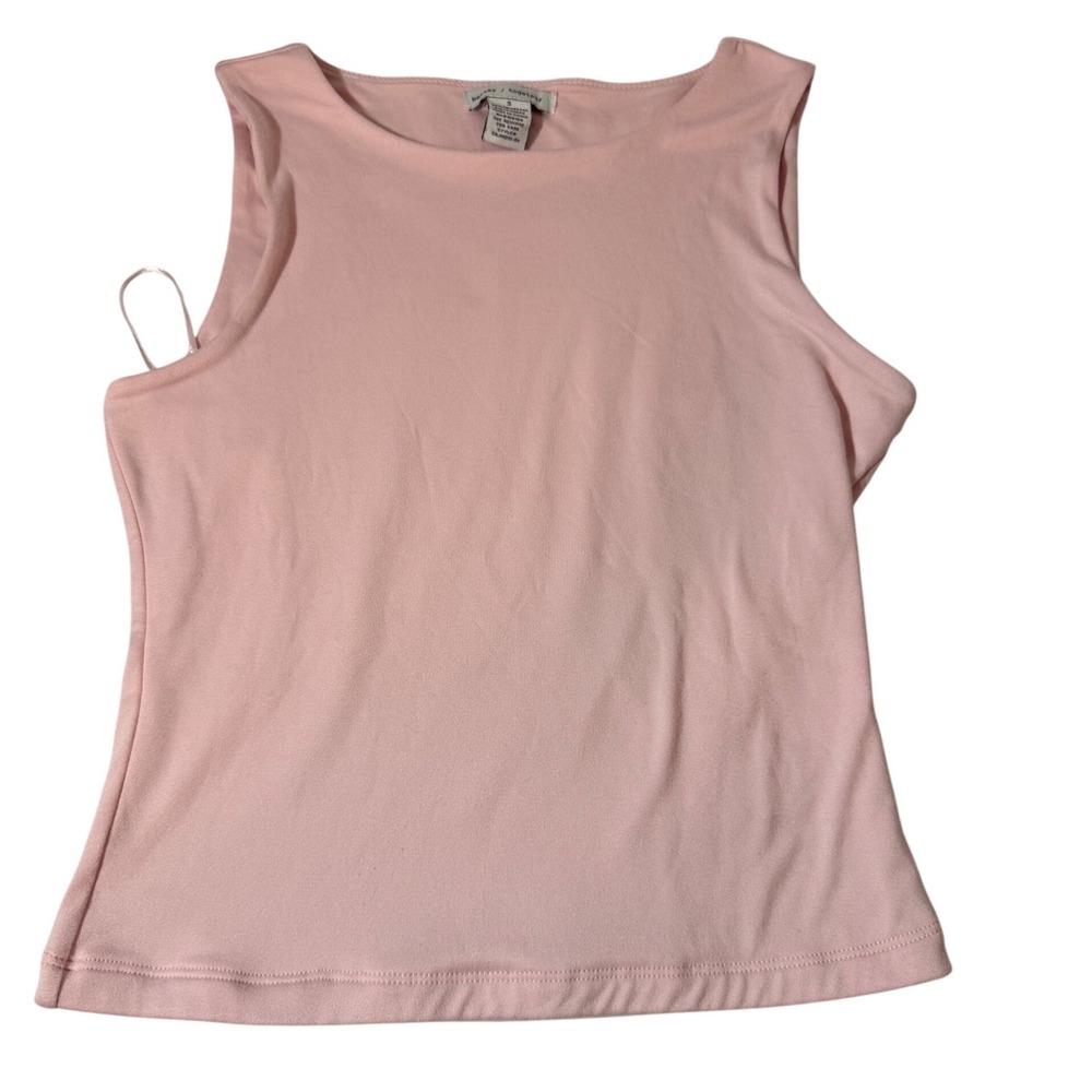 Better Together Pink Sleeveless Boat Neck Shell Top Minimalist Feminine Small